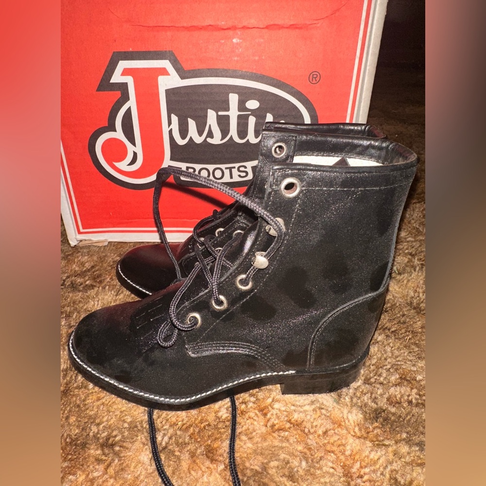 Justin lace up boots size 11.5 NEW - Picture 4 of 6